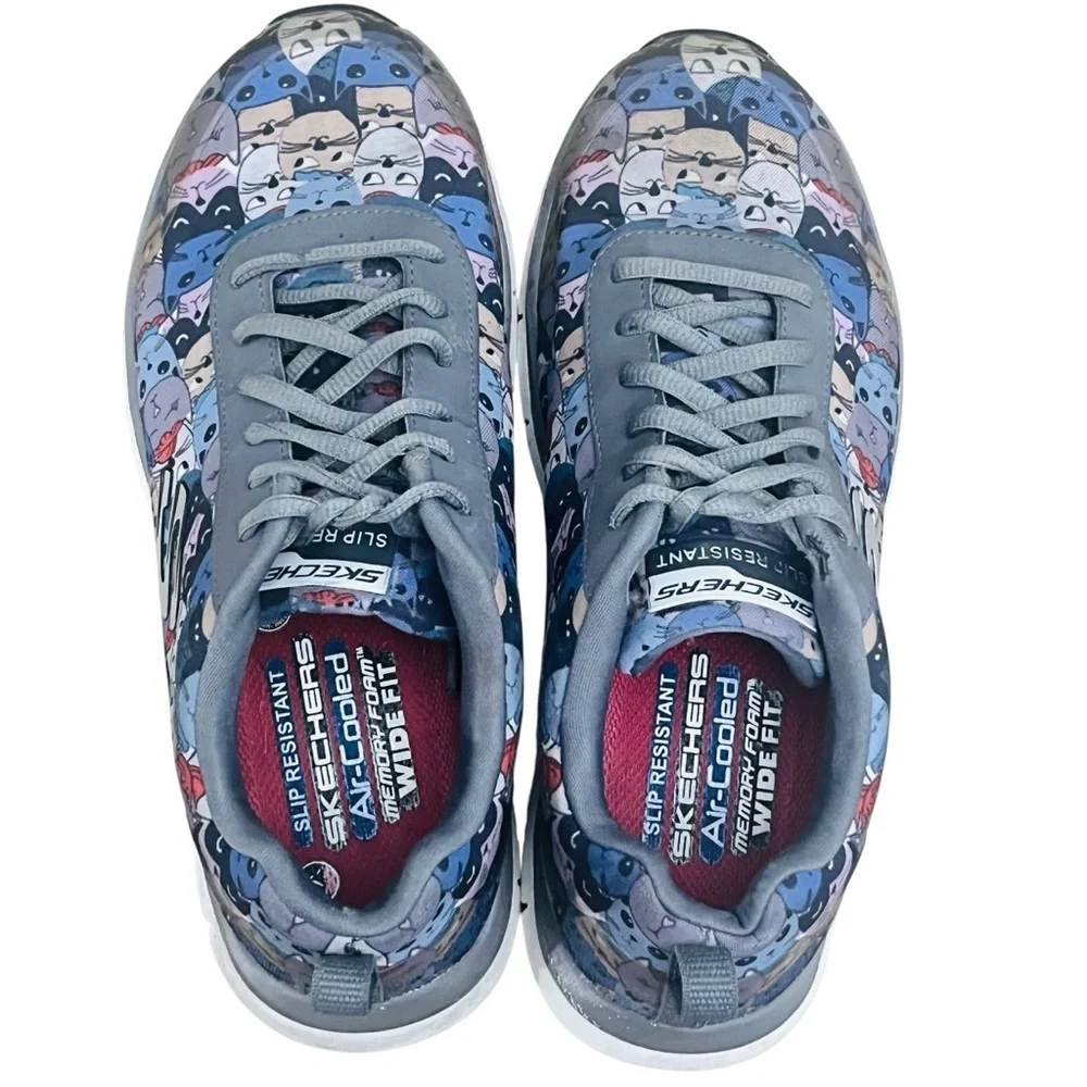 Skechers Cat Print Health Care Pro Women’s Work Slip Resistant Footwear Sz 8